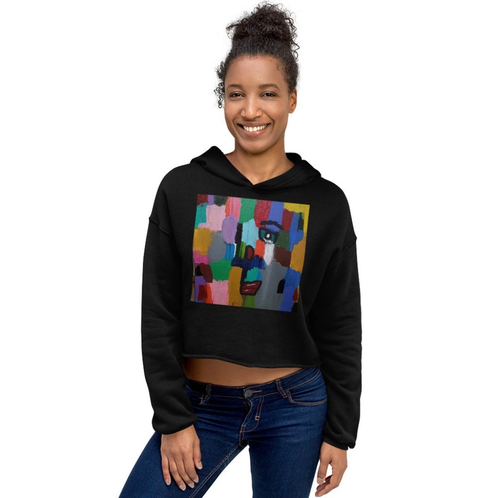 Colors of tears Crop Hoodie